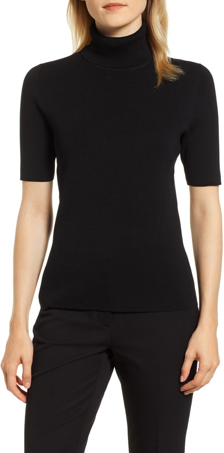 short sleeve turtleneck sweater