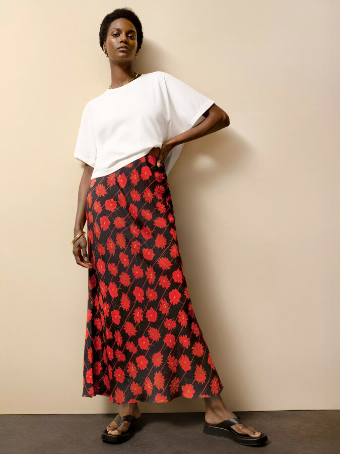 Maxi Skirt Polka Dot Skirt Miss Selfridge Red Polka Dot Skirt