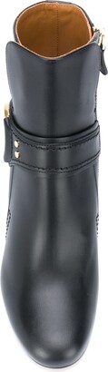 Chloé Ring Detail Leather Boots