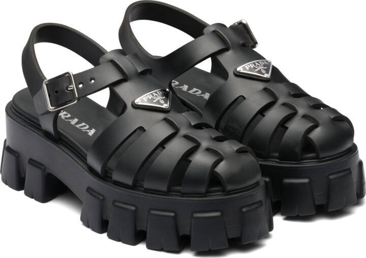 Prada Rubber Sandals | Shop The Largest Collection | ShopStyle