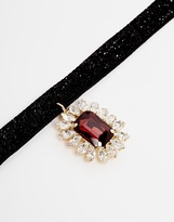 Thumbnail for your product : ASOS CURVE Jewel Glitter Choker Necklace