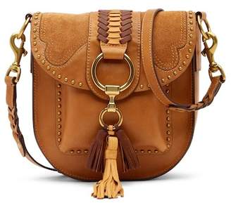 Frye Ilana Western Leather Suede Saddle Crossbody Bag