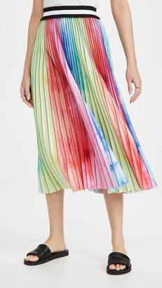 le superbe Watercolor Rainbow Pleated Skirt