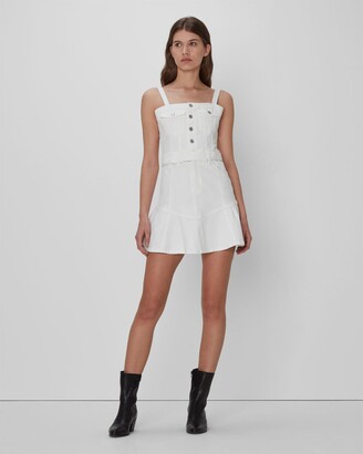 7 For All Mankind Surplus Flounce Dress In White