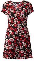 Thumbnail for your product : New Look Black Rose Print V Neck Tea Dress