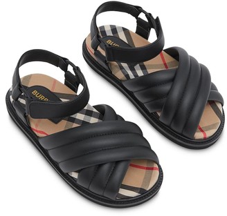 Burberry Children Vintage Check-Lined Quilted Sandals