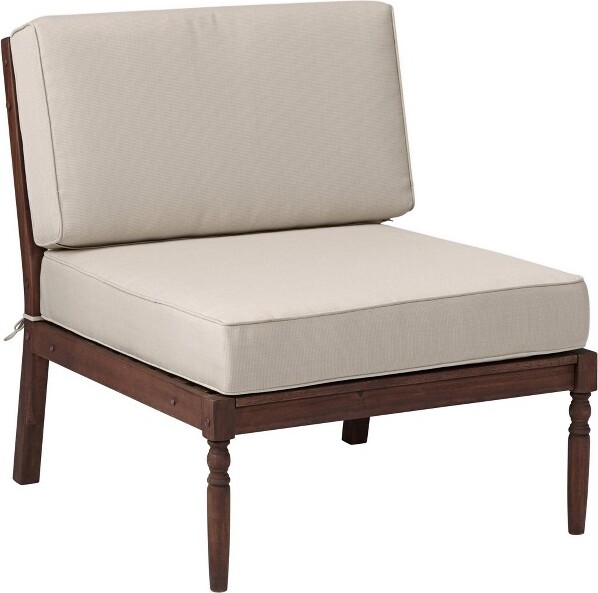 Teal Island Designs TealIslandDesignsNapaModularNaturalDarkOilAcaciaArmlessChair