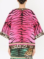 Thumbnail for your product : Dolce & Gabbana Animal-Print Crop-Sleeve Jacket