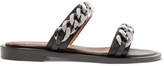 Givenchy - Chain-trimmed Leather Sandals - Black