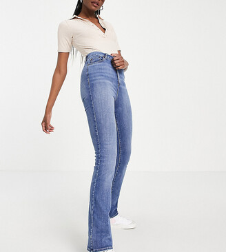 ASOS Tall ASOS DESIGN Tall high rise 'Y2K' stretch flare jeans in vintage  midwash - ShopStyle