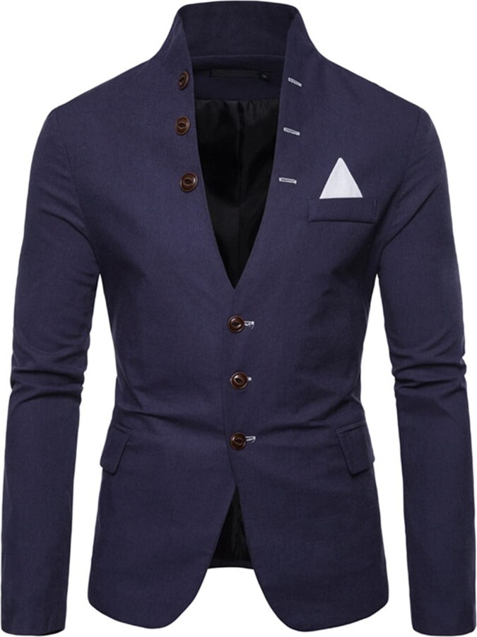 DressLksnf Men Tuxedo Suits Slim Fit Formal Magic Show Costume Tailcoat