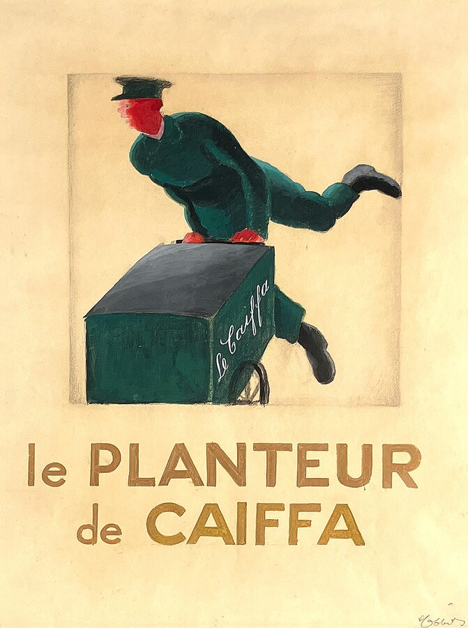 Leonetto Cappiello, Original Gouache Maquette by Cappiello for Le Planteur d Caiffa C1928 - Rare, 1928