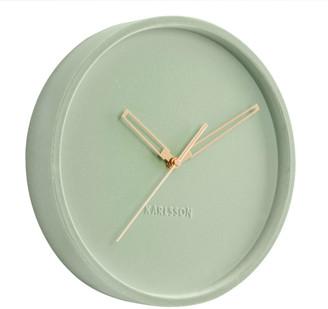 Karlsson Dusty Mint Luxe Velvet Wall Clock - Green
