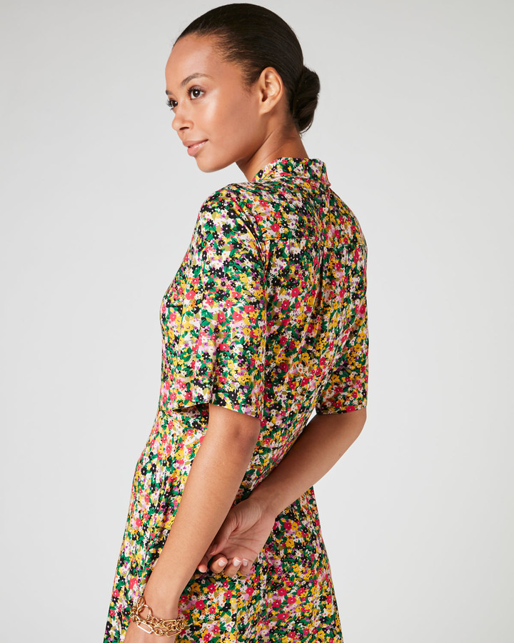 Jigsaw rainbow ditsy shirt dress Clearance