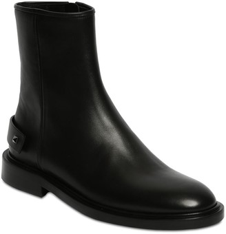 Valentino 30mm Leather Zip-up Boots
