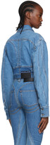 Thumbnail for your product : Thierry Mugler Blue Spiral Denim Jacket