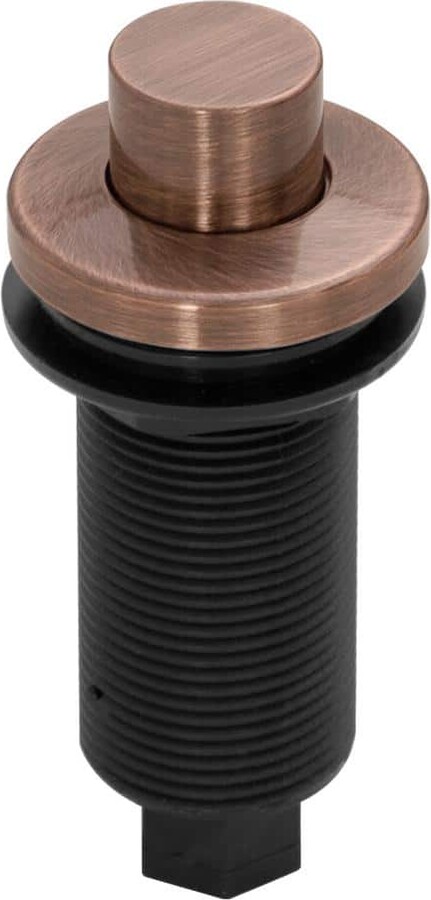 Akicon Garbage Disposal Air Switch with Air Hose - Solid Brass Button, Antique Copper Air Switch with Long Button - AK79003