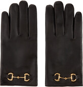 Thumbnail for your product : Gucci Black Leather Horsebit Gloves