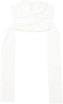 Thumbnail for your product : ADEAM Pleated Cotton-blend Bustier Top
