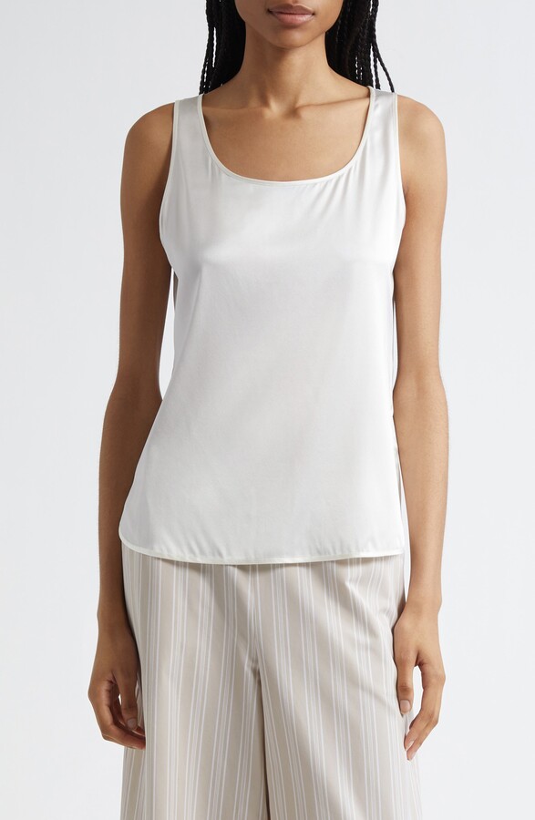 MM by Max Mara Pan Sleeveless Stretch Silk Top