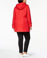 Thumbnail for your product : Michael Kors Michael Kors Plus Size Hooded Zip-Front Raincoat