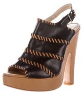 Thumbnail for your product : Jerome C. Rousseau Leather Platform Sandals