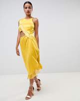 Thumbnail for your product : ASOS Design Cut Out Side Fringe Midi Dress