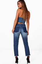 Thumbnail for your product : boohoo Petite Split Front Skinny Jean