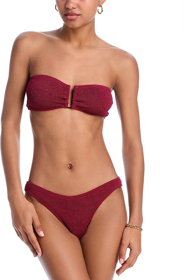 Bondeye bond-eye Tie Back Blake Crinkle Bandeau Bikini Top