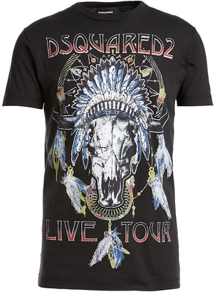 DSQUARED2 Live Tour Logo T-Shirt, Black
