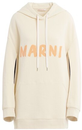 Marni Organic cotton hooded sweatshirt - ShopStyle Long Sleeve Tops