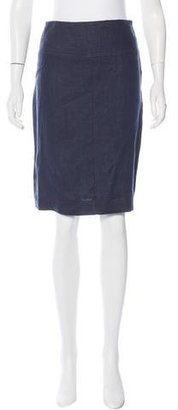 Fendi Linen Knee-Length Skirt