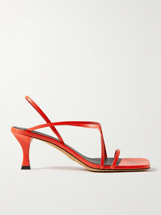 Proenza Schouler Leather Slingback Sandals - Red