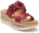 Thumbnail for your product : Børn Fawn Flower Embellished Leather Platform Sandal