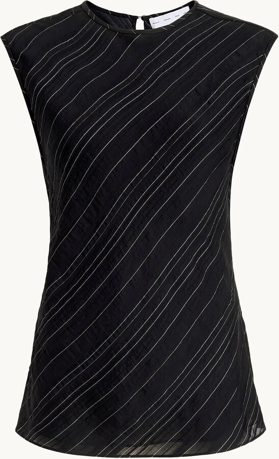 Proenza Schouler White Label Trina Top Black/chalk 2