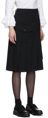 Comme des Garçons Comme des Garçons Black Pleated Kilt Skirt