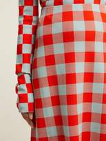 Thumbnail for your product : Jil Sander Checked Midi Skirt - Womens - Red Multi