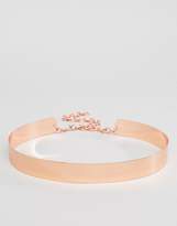 Thumbnail for your product : ASOS Design Skinny Full Metal Rose Gold Waist Belt