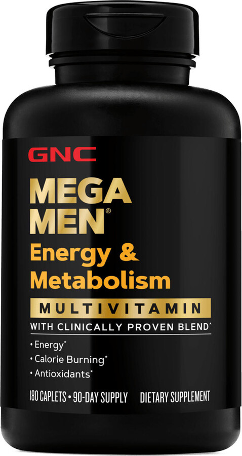 GNC Mega Men Energy & Metabolism Multivitamins Caplets (180 ct.)