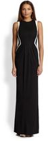 Thumbnail for your product : ABS by Allen Schwartz Sleeveless Colorblock Pleated Gown
