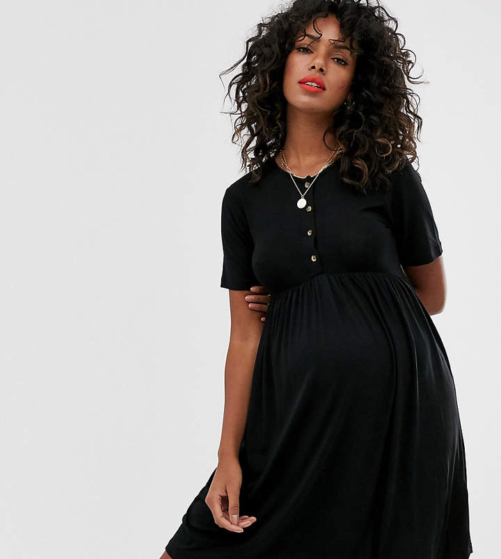 new look black maternity dress