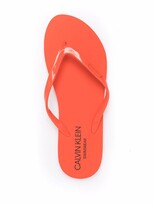 Thumbnail for your product : Calvin Klein Logo-Patch Tonal Flip Flops