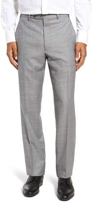John W. Nordstrom R) Traditional Fit Flat Front Solid Wool Trousers