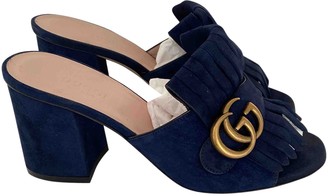 navy mule shoes