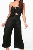 Thumbnail for your product : boohoo Bandeau Bow Front Culotte Jumpsuit