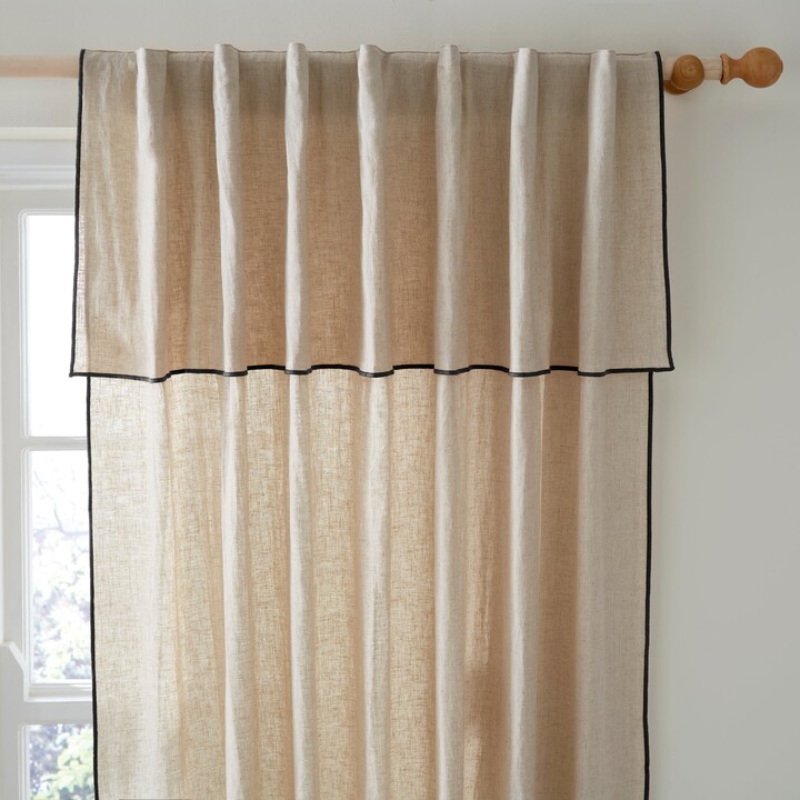 Dunelm Arizona Black Hidden Tab Top Voile Brown ShopStyle Curtains