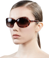 Thumbnail for your product : Tom Ford Vivienne Rounded Sunglasses, Dark Havana