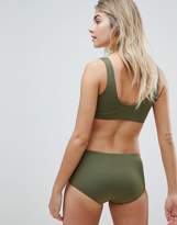 Thumbnail for your product : Weekday hipster bikini bottoms in khaki green