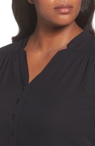 Thumbnail for your product : Sejour Plus Size Women's Notch Collar Henley Tunic