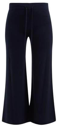 Roche Ryan Mid Rise Drawstring Cashmere Trousers - Womens - Navy